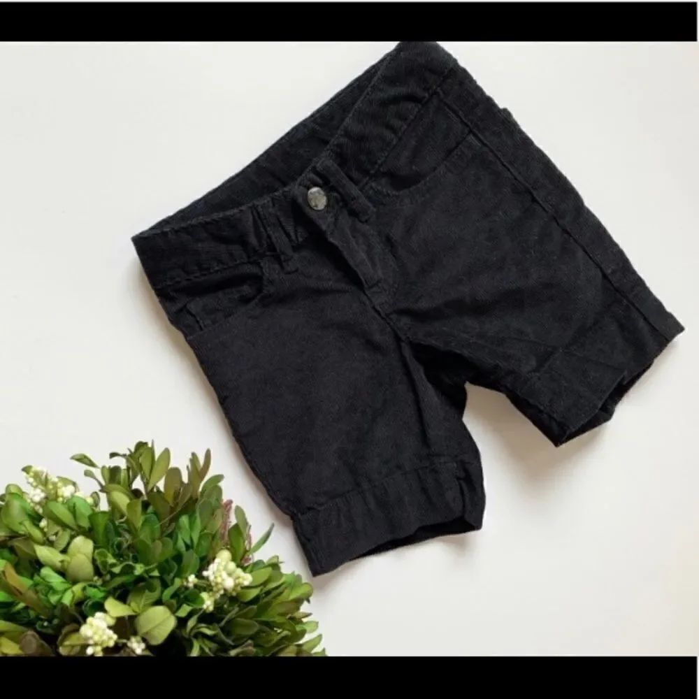 Gap Kids Black Corduroy Shorts Sz 5 Slim